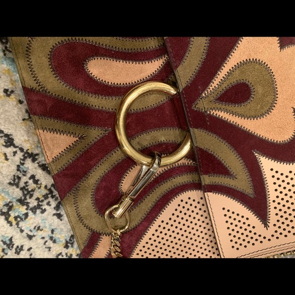 Authentic Beige & burgundy Chloe shoulder bag - Picture 3 of 5